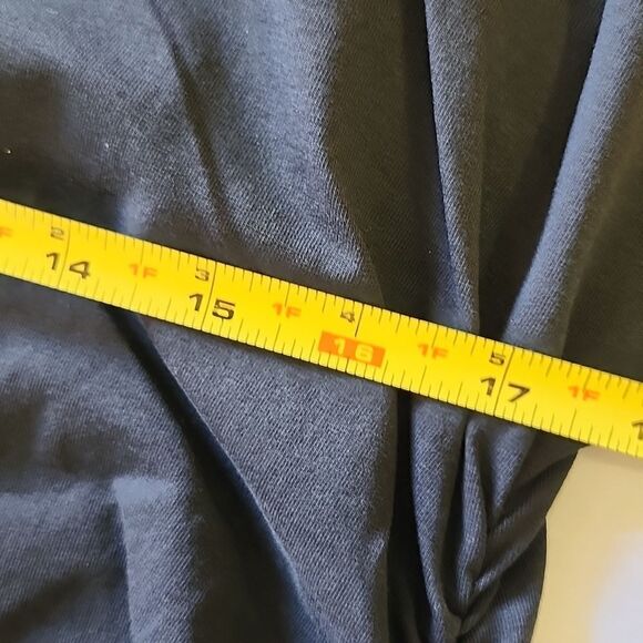 SEED TO STYLE Organic Cotton Black Side Ruching T-Shirt Pullover Lounge Dress xl - Picture 10 of 12